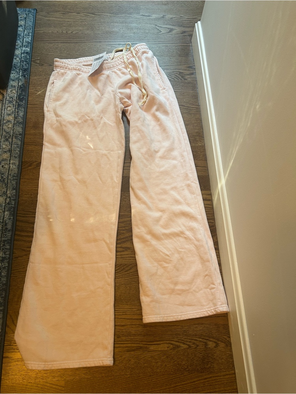 Brandy Melville Pale Pink Wide Leg Drawstring Pants